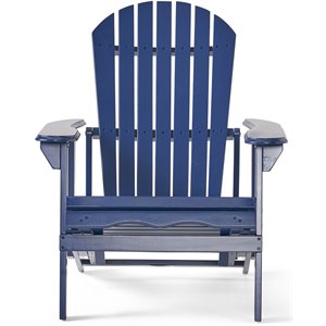 noble house hayle reclining wood adirondack chair with footrest blue