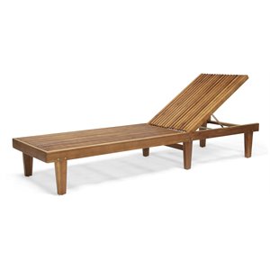 noble house nadine outdoor wooden chaise lounge teak