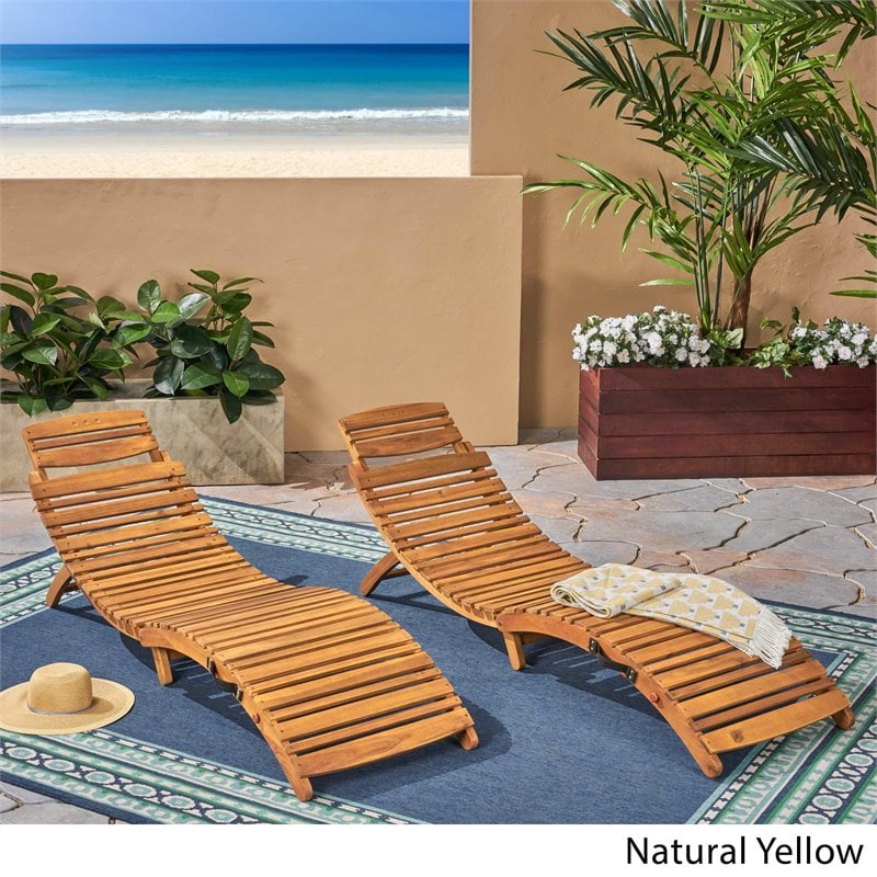 Outdoor Furniture Nannette Chaise Lounge Noble House Lahaina