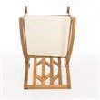 Noble House Nuna Outdoor Wood Rocking Chair with Cream Cushion