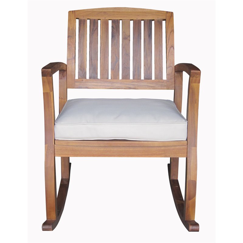 Teak Recliner Seat and Back Cushion Set