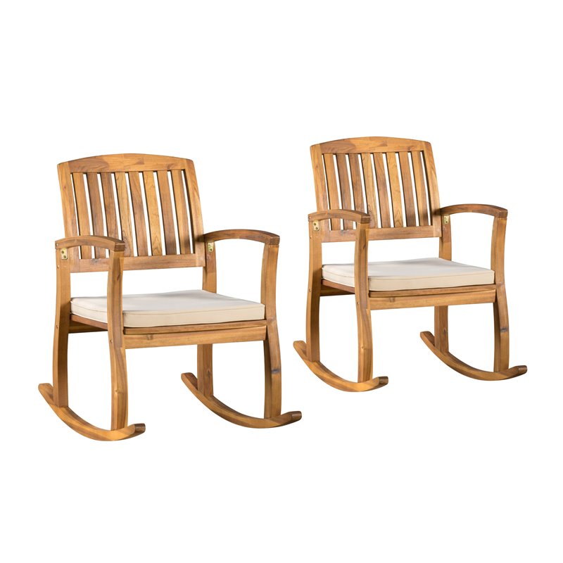 Teak Recliner Seat and Back Cushion Set