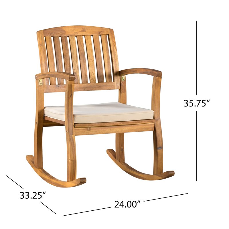 Teak Recliner Seat and Back Cushion Set