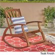 Noble House Sunview Outdoor Acacia Wood Rocking Chair with Footrest Teak