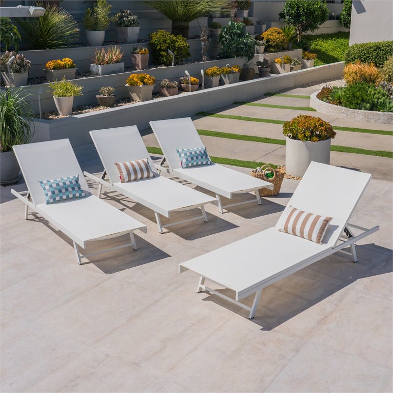 Salton outdoor aluminum chaise outlet lounge