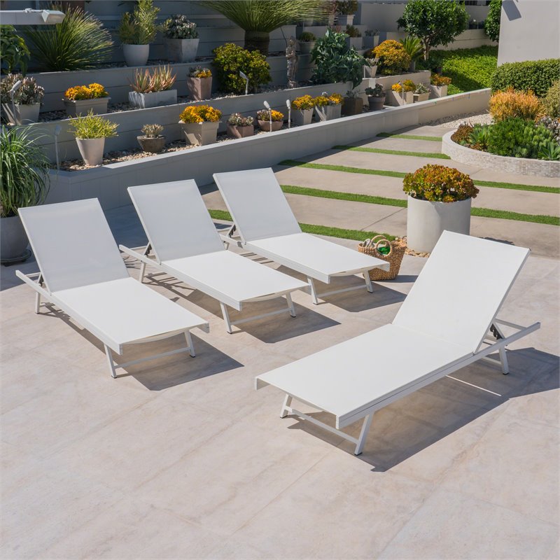 salton outdoor aluminum chaise lounge