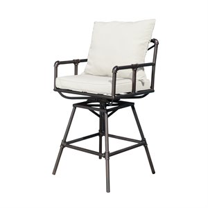 noble house northrup pipe outdoor adjustable barstool