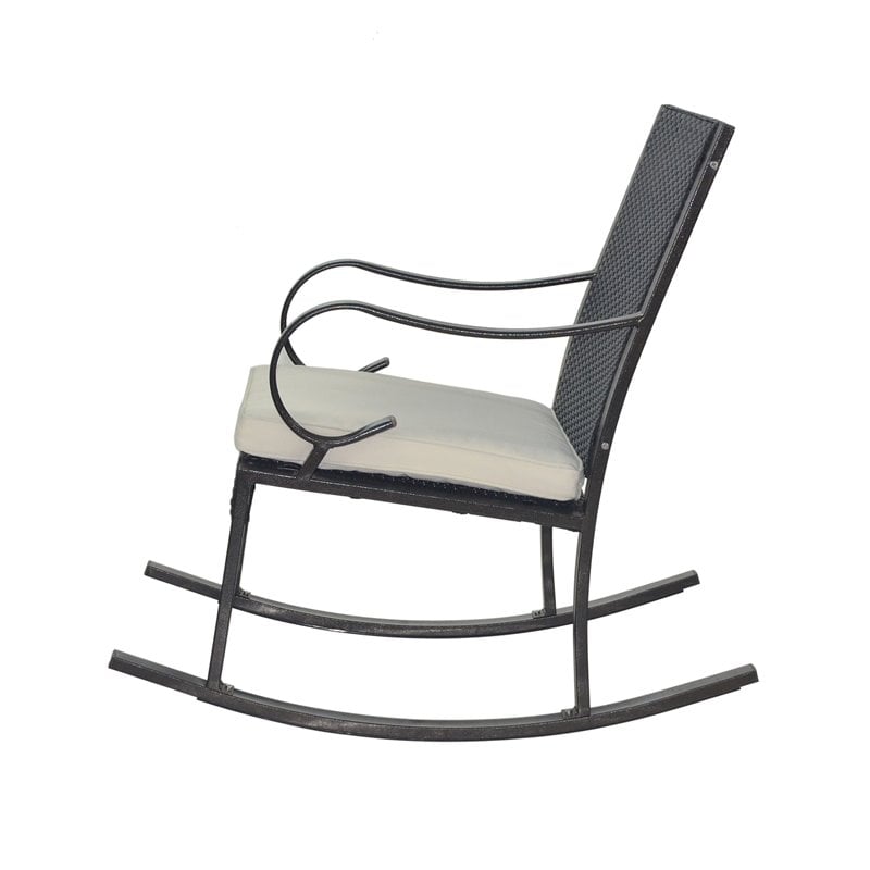 Steel Rocking Chair With Cushion