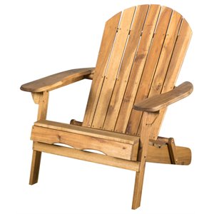 noble house hanlee outdoor wood folding adirondack chair natural stained
