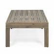 Noble House Linwood 4-Seater Acacia Wood Patio Chat Set in Gray/Dark Gray