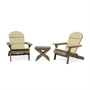 noble house malibu outdoor 2 seater  chat set khaki and gray