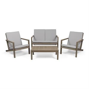 noble house anson outdoor woven 3 piece chat set teal and black
