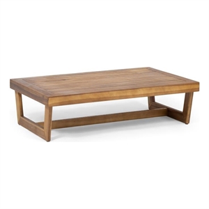 noble house sherwood outdoor acacia wood coffee table in teak/brown