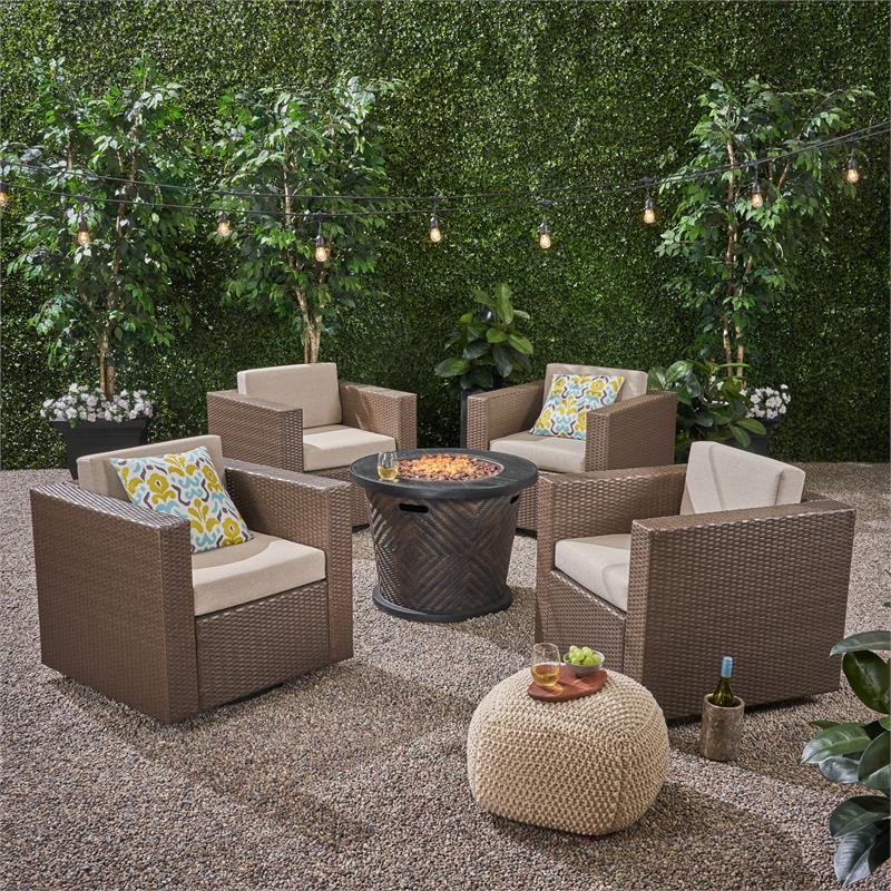 3 piece fire pit chat set hot sale