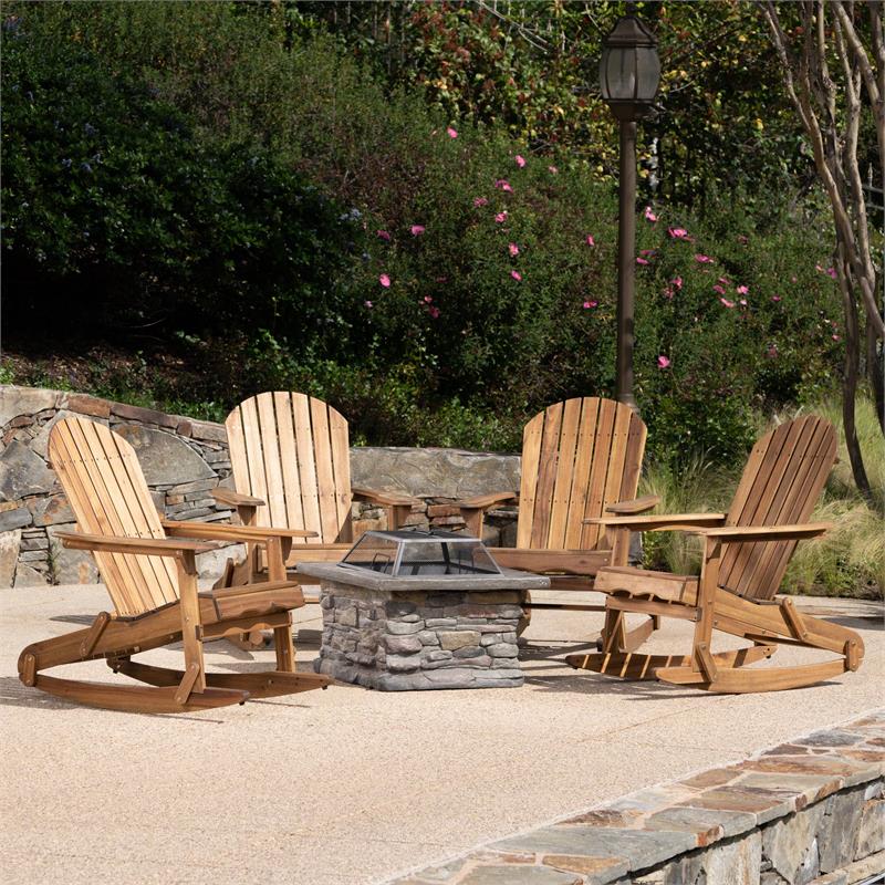 Rocking chairs 2024 around fire pit