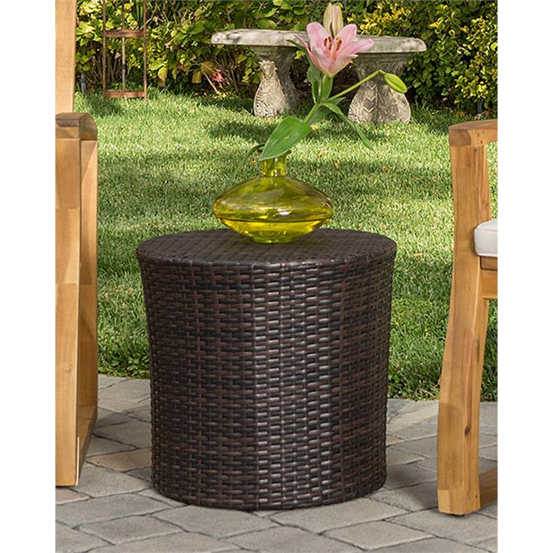 Noble House Tampa Outdoor Acacia Wood 3 Pc Chat Set w/ Round Table