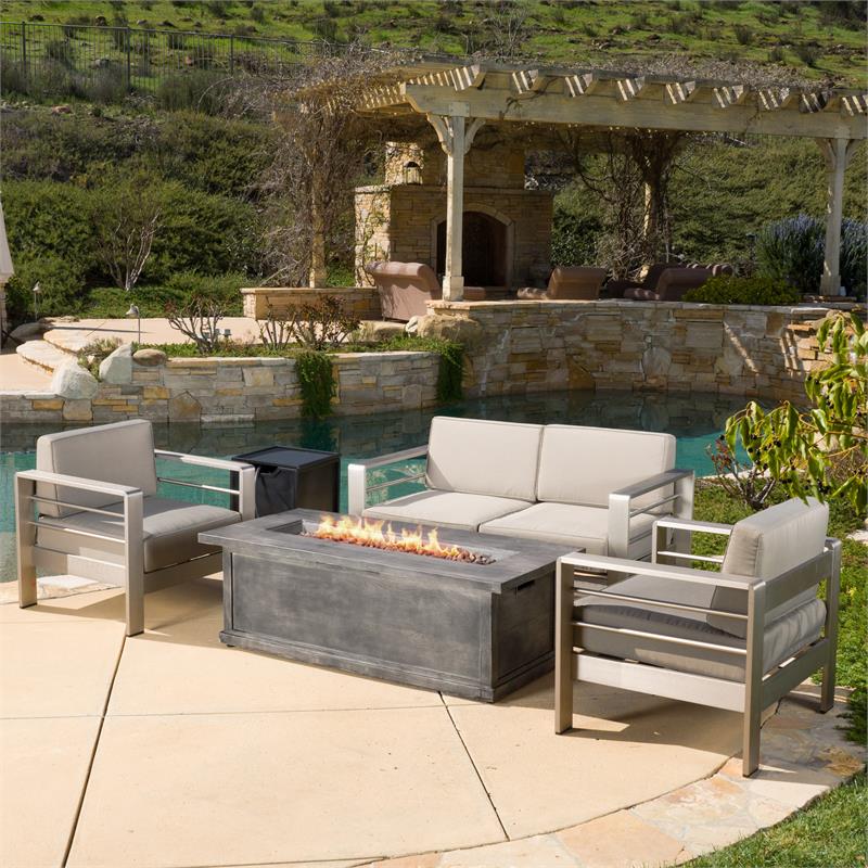 cape coral patio set with fire pit