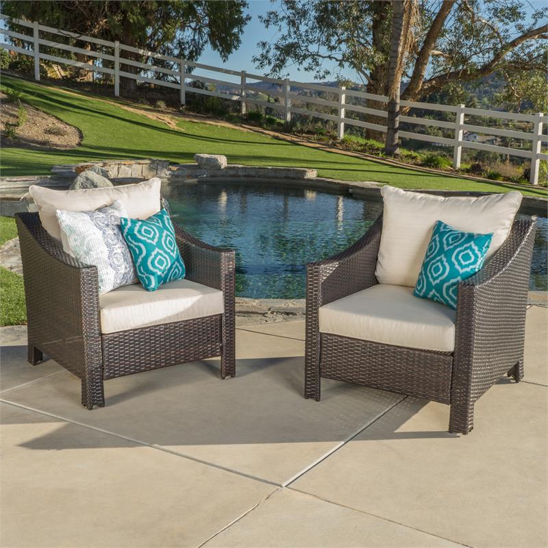 Outdoor club chairs discount set of 2