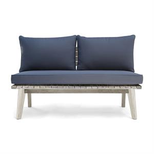 noble house balmoral outdoor loveseat weathered gray