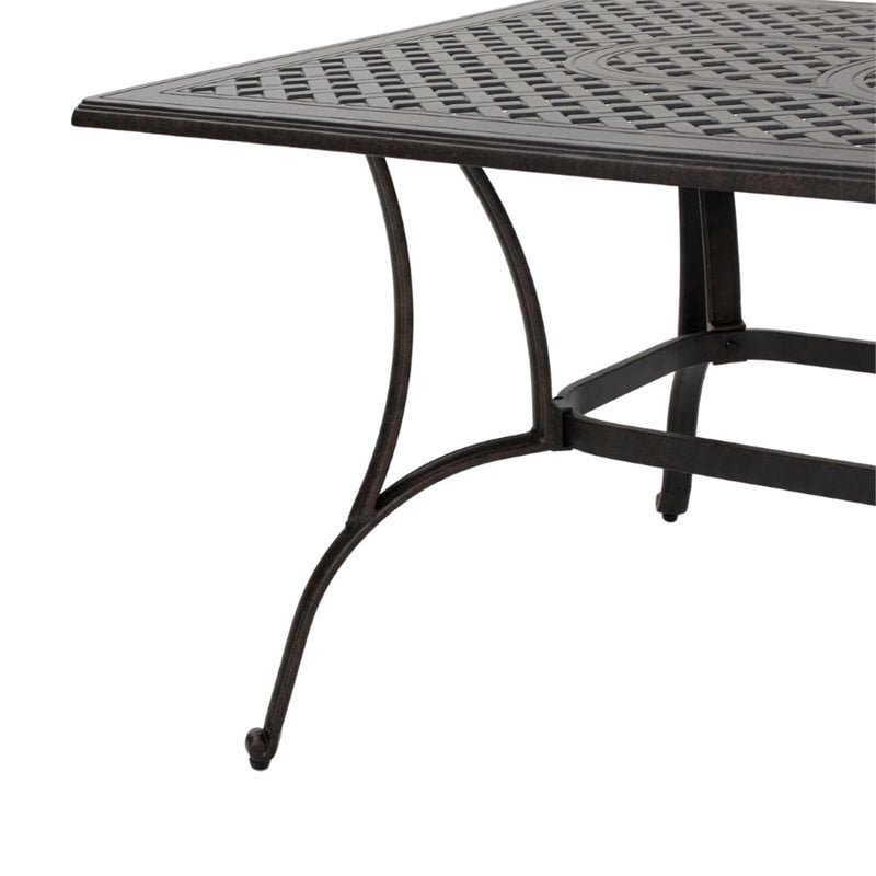 Alfresco bronze rectangular best sale aluminum outdoor dining table