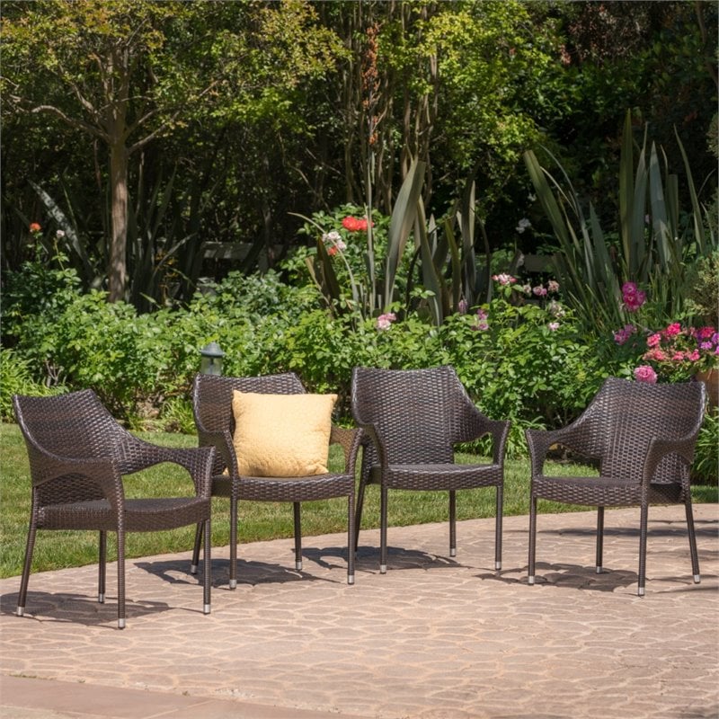 Stacking rattan garden furniture hot sale