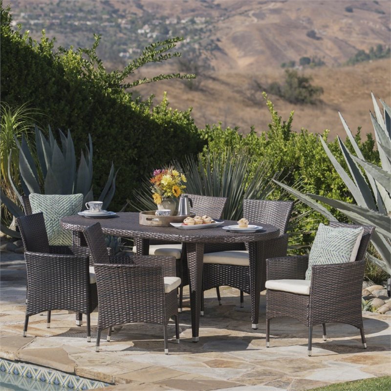 Oval discount patio set