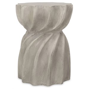 noble house canis lightweight concrete outdoor accent side table in gray