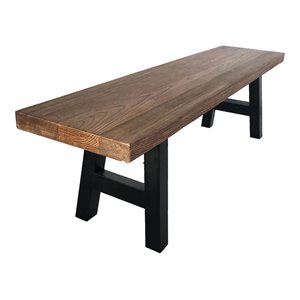 noble house lido light weight concrete outdoor bench in natural oak