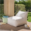 Noble House Water Resistant Fabric Bean Bag Chair in Gray Finish