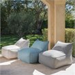 Noble House Water Resistant Fabric Bean Bag Chair in Gray Finish