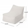 Noble House Water Resistant Fabric Bean Bag Chair in Gray Finish