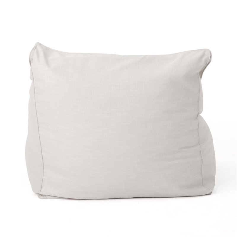Noble House Water Resistant Fabric Bean Bag Chair in Gray Finish