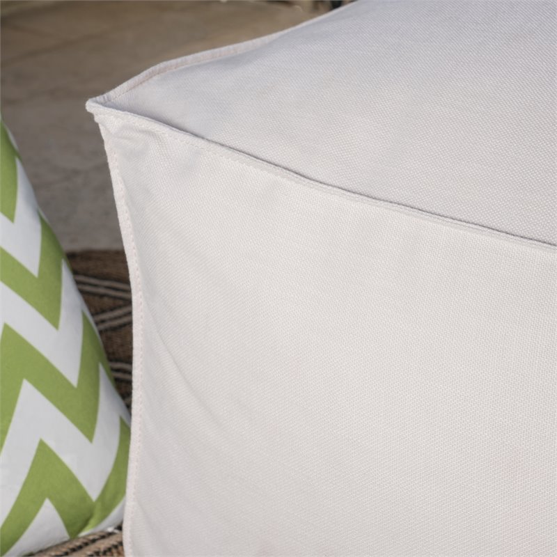 Noble House Water Resistant Fabric Bean Bag Chair in Gray Finish