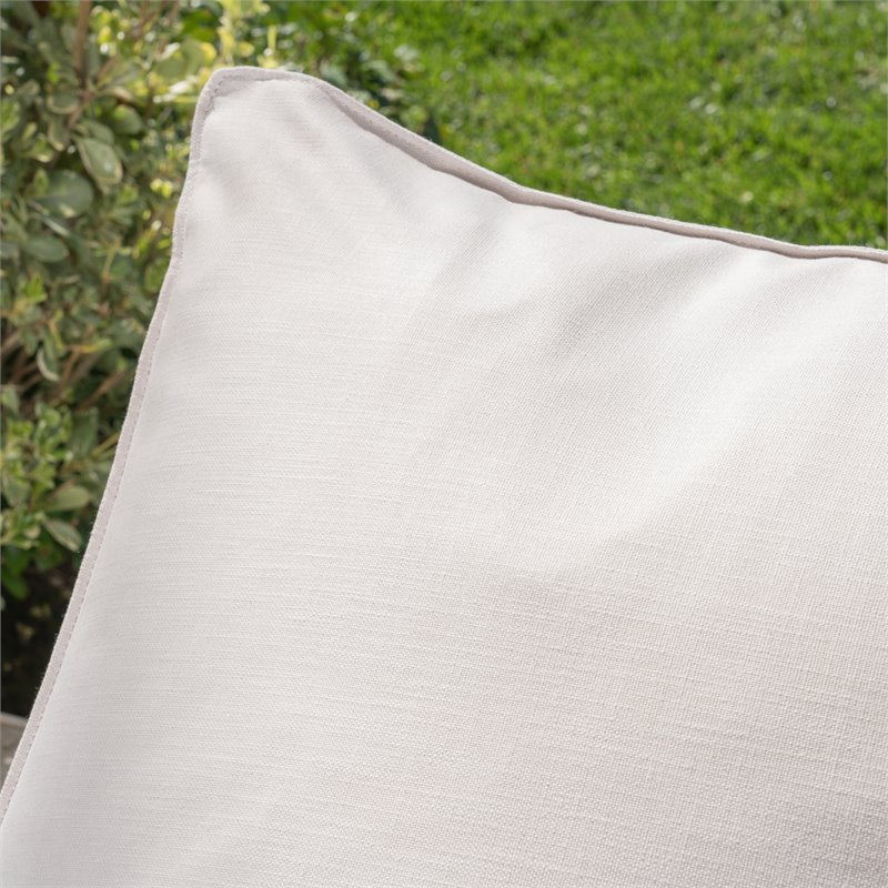 Noble House Water Resistant Fabric Bean Bag Chair in Gray Finish