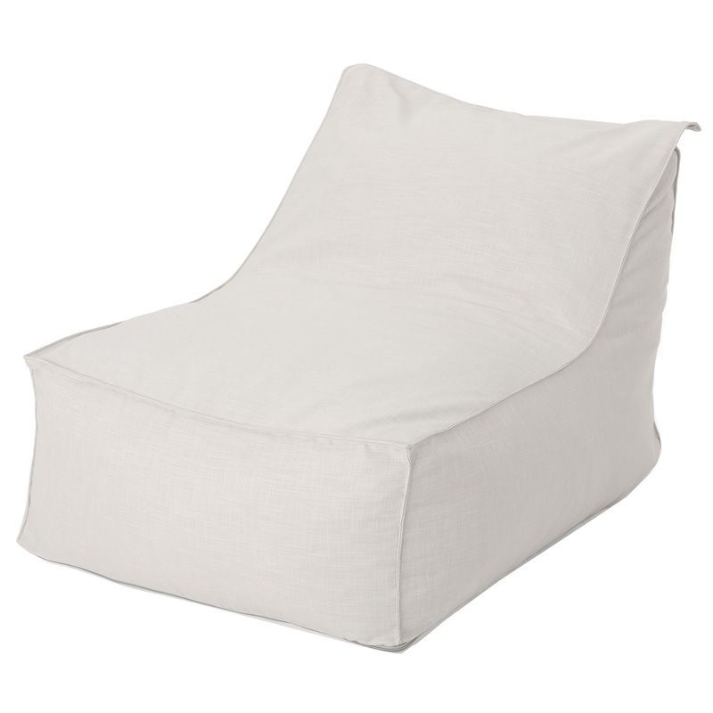 Noble House Water Resistant Fabric Bean Bag Chair in Gray Finish
