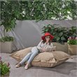 Noble House Costa Alegre Outdoor Water Resistant Fabric Lounger Bean Bag - Beige