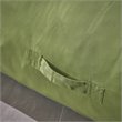 Noble House Curacao Outdoor Water Resistant Fabric Lounger Bean Bag in Green
