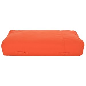 noble house caspio indoor water resistant fabric lounger bean bag in coral pink