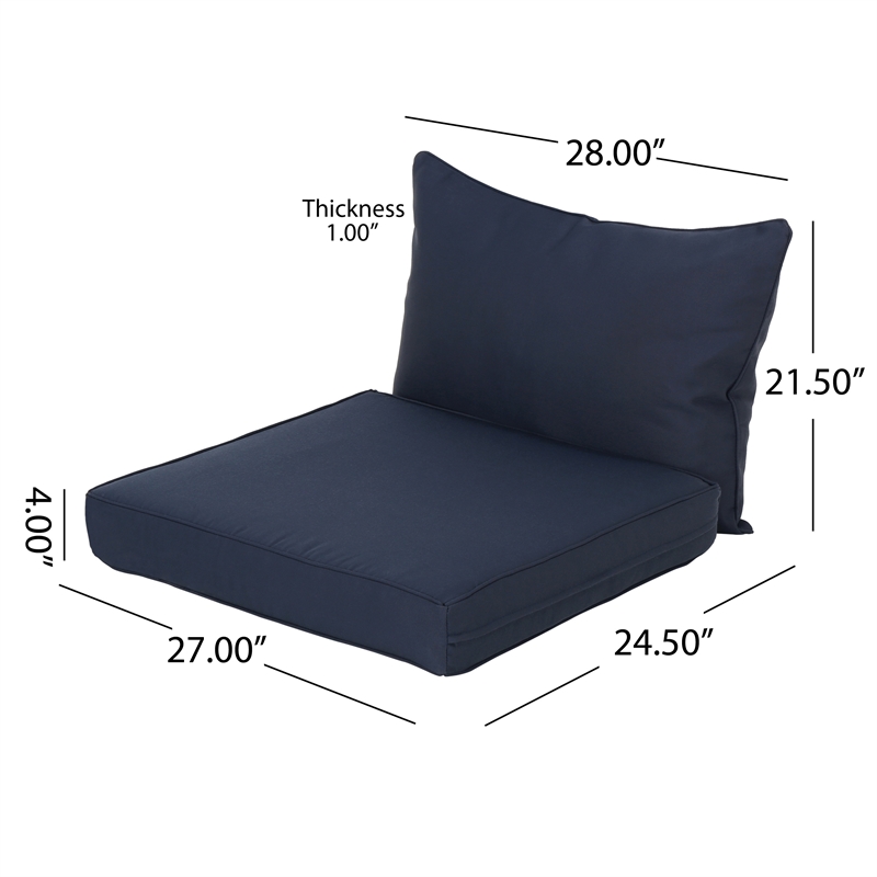 Patio chair outlet cushions navy blue