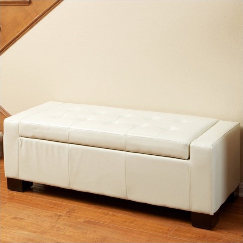 Trent Home Carino Storage Ottoman Bench in Ivory 102362CY