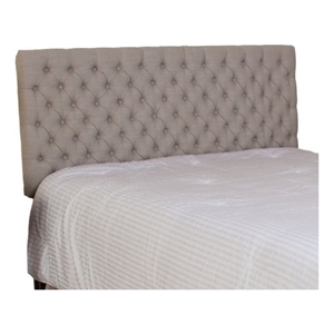 noble house mary adjustable queen-full tufted panel headboard in beige