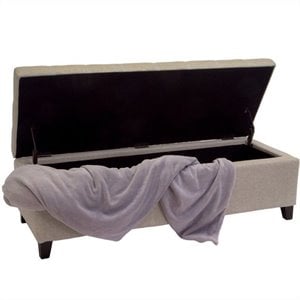 noble house guadaloupe storage ottoman bench in beige