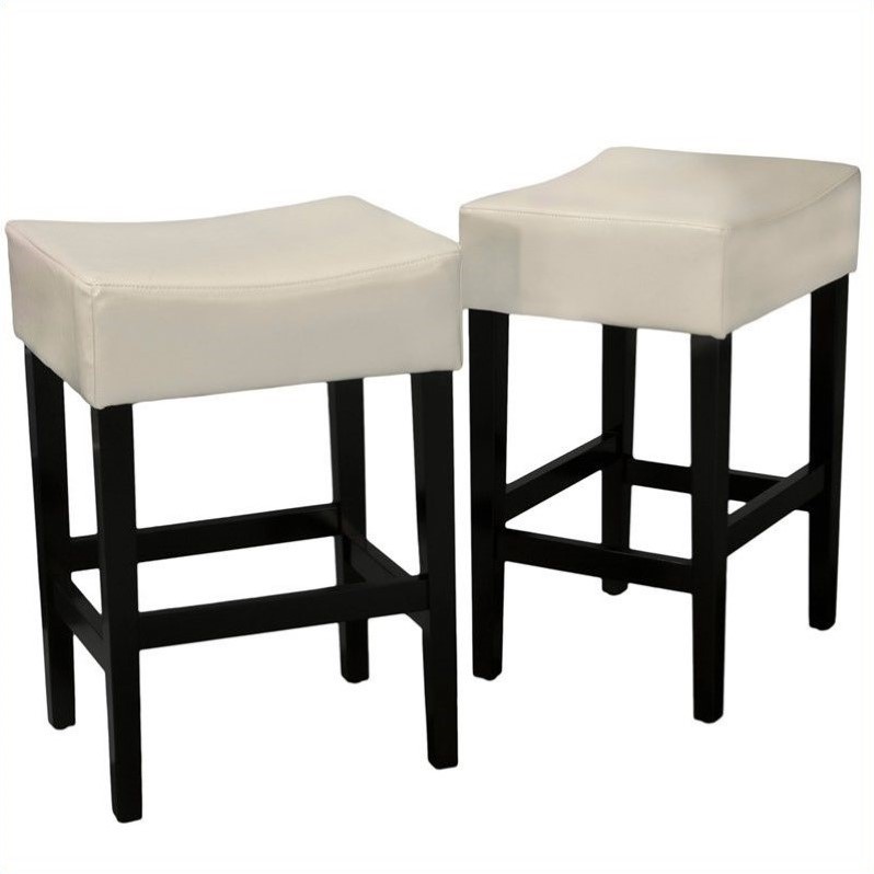 Ivory leather best sale counter stools