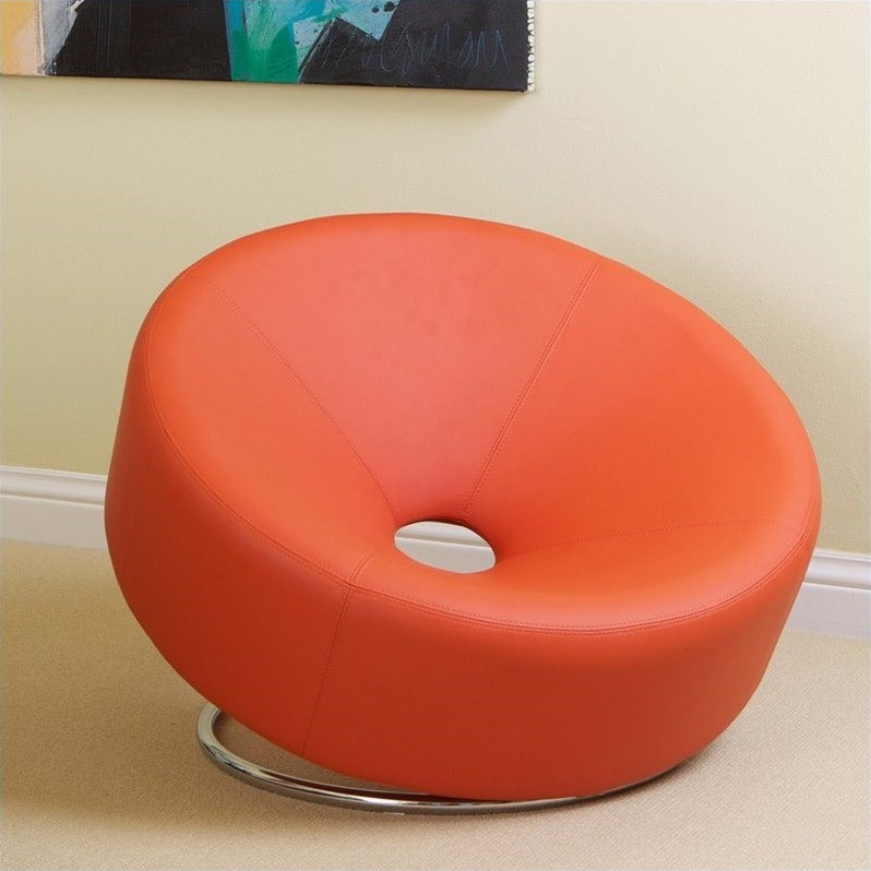 Noble House Angelino Modern Egg Chair in Orange - 536852CY