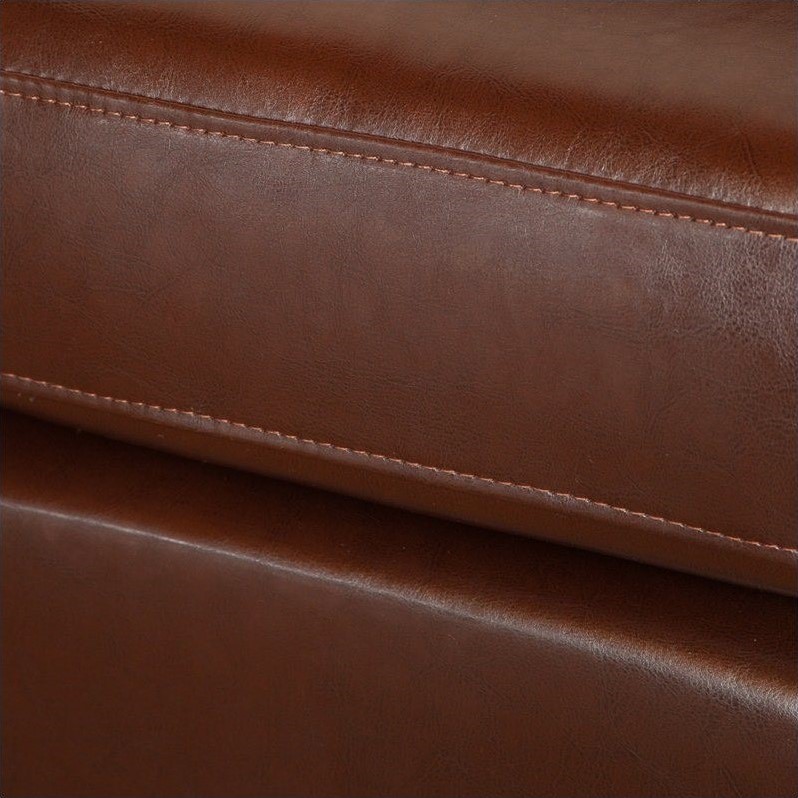 Noble House Orlando Leather Club Chair in Brown