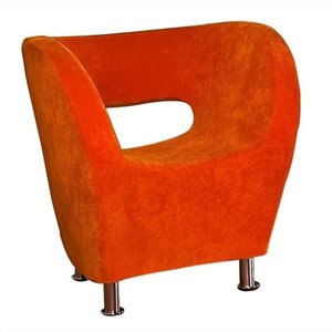 Trent Home Colleen Upholstered Accent Club Chair in Orange