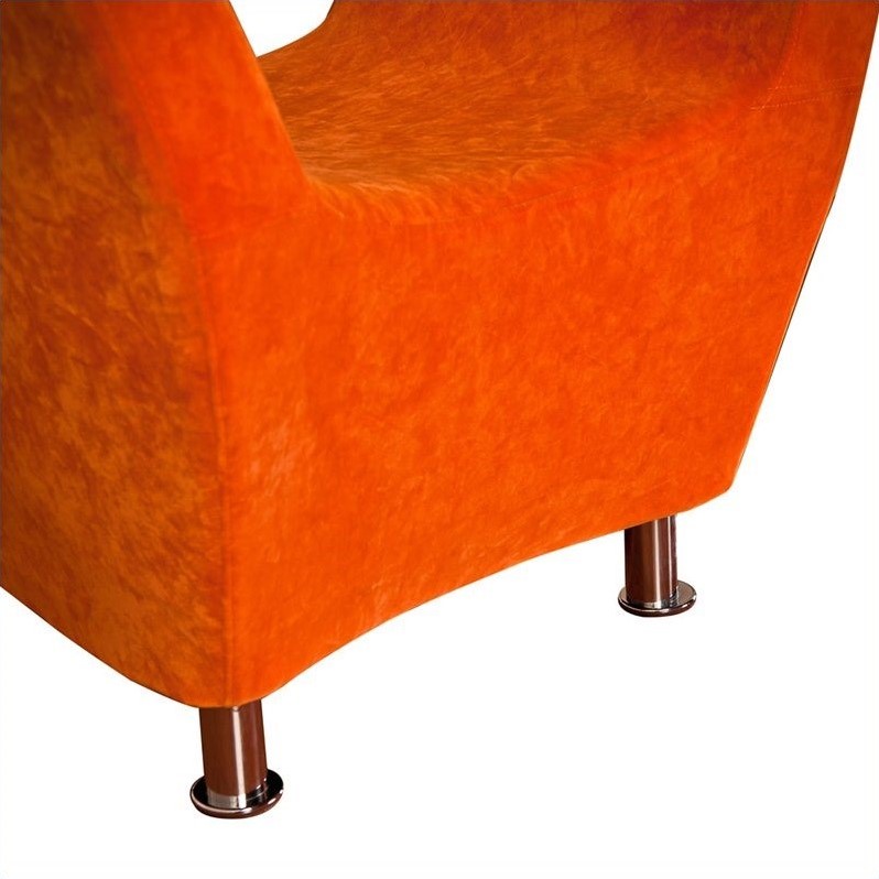 Noble House Colleen Upholstered Accent Club Chair in Orange