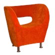 Noble House Colleen Upholstered Accent Club Chair in Orange