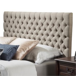 noble house mary tufted panel headboard in beige