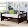 Dorel Living Morgan Full Wood Daybed in Espresso Chocolate